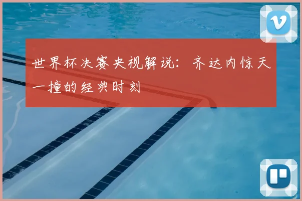世界杯决赛央视解说：齐达内惊天一撞的经典时刻