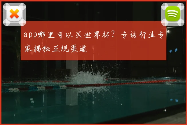 app哪里可以买世界杯?专访行业专家揭秘正规渠道